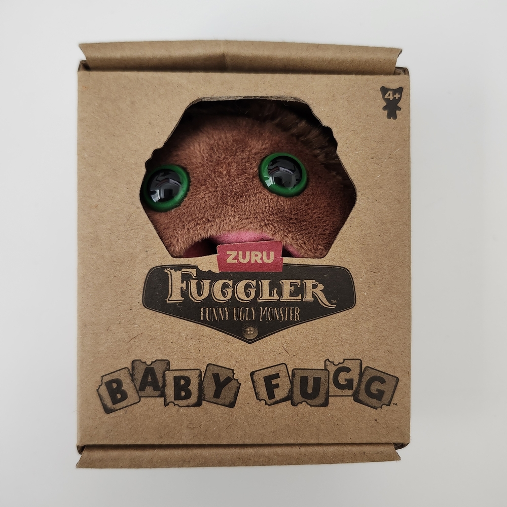 Zuru Fuggler Baby Fugg Funny Ugly Monster Plush Brown Green Eyes New in Box #157